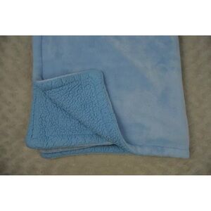 Idea Nuova Solid Light Blue Baby Blanket Plush Sherpa Security Lovey Thick